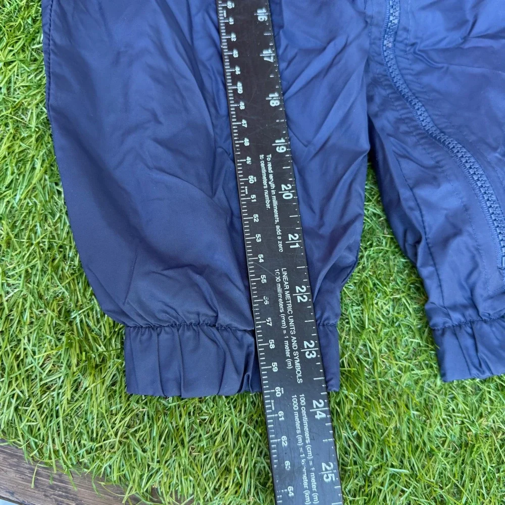 Vtg Y2K Nike‎ Coveralls Infant Size 12M Hooded Lined Zip Up Navy Blue Streetwear